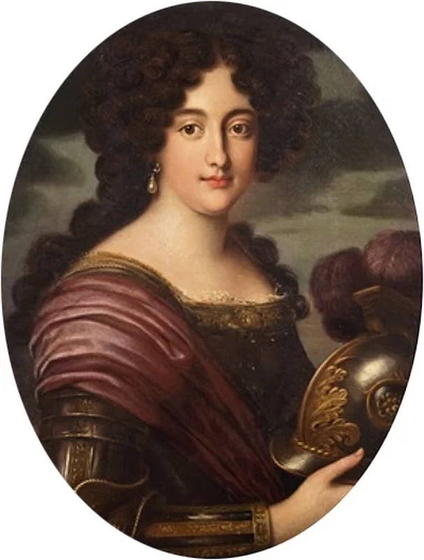 Ritratto di dama (Maria Mancini) in armi con elmo in mano